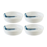 Bonna China Blue Wave dia.4" h:1" 1 oz. Round Decorated Porcelain Bowl (Set of 4)